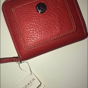 Coach pebbled leather wallet